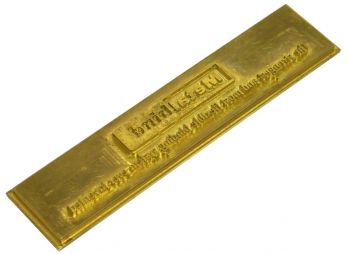 Клише для GoldPress 4+   Тип 1 Размер рабочего пространства клише 36х180 мм (Изготовление клише из латуни 8 мм, по согласованному макету)