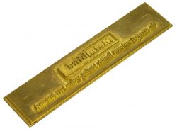 Клише для GoldPress 4+   Тип 1 Размер рабочего пространства клише 36х180 мм (Изготовление клише из латуни 8 мм, по согласованному макету)